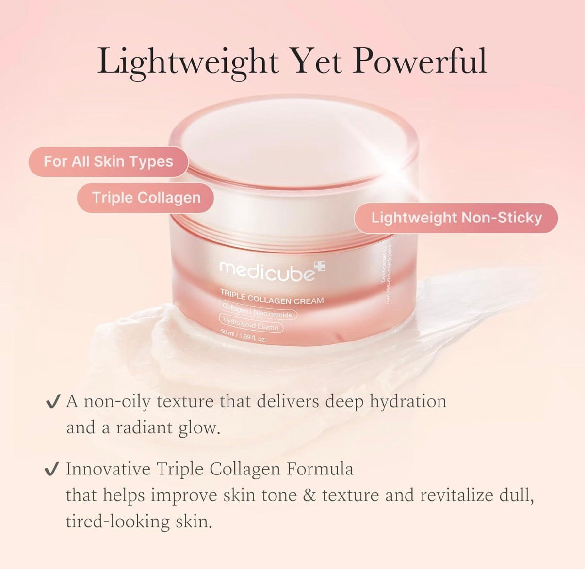 Triple Collagen Cream - Creme de rosto hidratante e refirmante